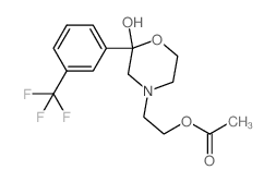 2-羟基-2-[3-(三氟甲基)苯基]-4-吗啉乙醇-4-乙酸酯 结构式