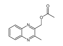3-甲基-2-喹喔啉甲醇-2-乙酸酯 结构式