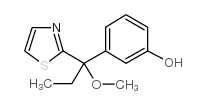 3-[1-甲氧基-1-(2-噻唑)丙基]苯酚 结构式
