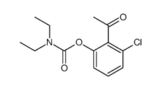 N,N-二乙基氨基甲酸-2-乙酰基-3-氯苯酯 结构式