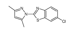 6-氯-2-(3,5-二甲基-1H-吡唑-1-基)苯并噻唑 结构式