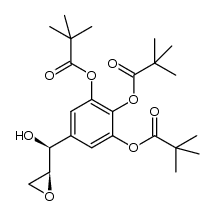 Propanoic acid, 2,2-dimethyl-, 1,1',1''-[5-[(S)-hydroxy-(2S)-2-oxiranylmethyl]-1,2,3-benzenetriyl] ester 结构式