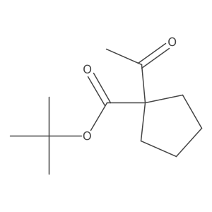 1-乙酰基环戊烷羧酸叔丁酯 结构式