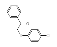 2-[(4-氯苯基)硫代]-1-苯基乙酮 结构式