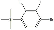 (4-溴-2,3-二氟苯基)三甲基硅烷 结构式