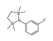 1-(3-氟苯基)-2,2,5,5-四甲基-1-氮杂-2,5-二硅杂环戊烷 结构式