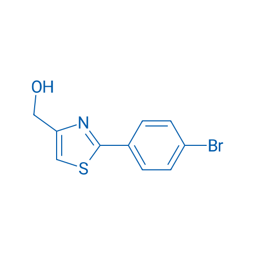 [2-(4-溴苯基)噻唑-4-基]甲醇 结构式