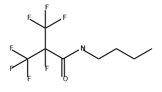 N-丁基-2,3,3,3-四氟-2-(三氟甲基)丙酰胺 结构式