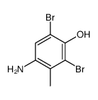 4-氨基-2,6-二溴-3-甲基苯酚 结构式