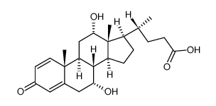 Chola-1,4-dien-24-oic acid, 7,12-dihydroxy-3-oxo-, (7α,12α)- 结构式