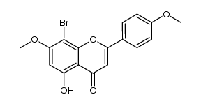 8-溴-5-羟基-7-甲氧基-2-(4-甲氧基苯基)-4H-苯并吡喃-4-酮 结构式