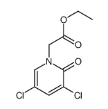 3,5-Dichloro-2-oxo-1,2-dihydro-1-pyridineacetic acid ethyl ester 结构式