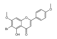 6-溴-5-羟基-7-甲氧基-2-(4-甲氧基苯基)-4H-苯并吡喃-4-酮 结构式