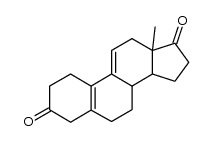 雌甾-5(10),9(11)-二烯-3,17-二酮 结构式