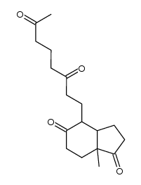 1,5(4H)-Indandione, 4-(3,7-dioxooctyl)tetrahydro-7a-methyl-, (±)- (8CI) 结构式