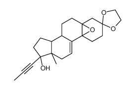 (5α,10α,17β)-5,10-Epoxy-17-hydroxy-17-(1-propyn-1-yl)-estr-9(11)-en-3-one Cyclic 1,2-Ethanediyl Acetal 结构式