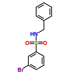 N-苄基-3-溴苯磺酰胺 结构式