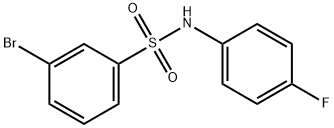 3-溴-N-(4-氟苯基)苯磺酰胺 结构式