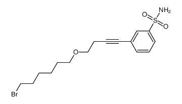 3-[4-[(6-溴己基)氧基]-1-丁炔-1-基]苯磺酰胺 结构式