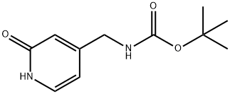 N-[(2-氧代-1,2-二氢吡啶-4-基)甲基]氨基甲酸叔丁酯 结构式