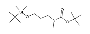 Carbamic acid, N-[3-[[(1,1-dimethylethyl)dimethylsilyl]oxy]propyl]-N-methyl-, 1,1-dimethylethyl ester 结构式