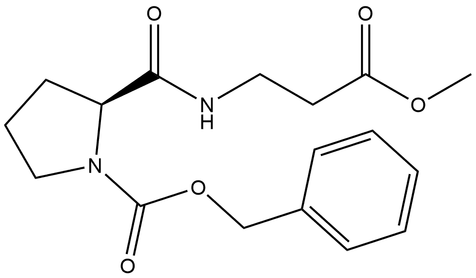 1-[(苄氧基)羰基]-L-脯氨酰-β-丙氨酸甲酯 结构式
