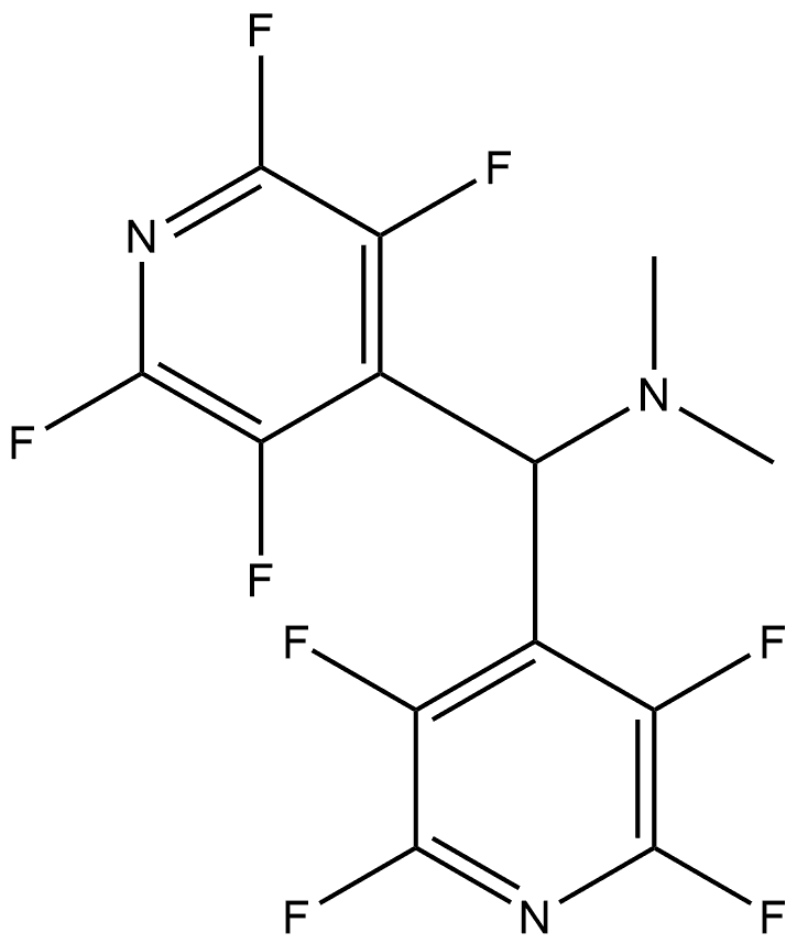 4-Pyridinemethanamine, 2,3,5,6-tetrafluoro-N,N-dimethyl-α-(2,3,5,6-tetrafluoro-4-pyridinyl)- 结构式