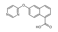 6-(4-嘧啶氧基)-1-萘甲酸 结构式