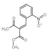 2-(2'-硝基苄亚基)乙酰乙酸甲酯 结构式