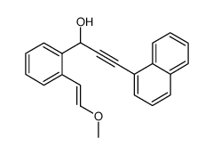 2-(2-甲氧基乙烯基)-α-[2-(1-萘基)乙炔基]苯甲醇 结构式