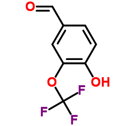 4-羟基-3-三氟甲氧基苯甲醛 结构式