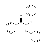 1-苯基-2,2-二(苯硫基)乙酮 结构式