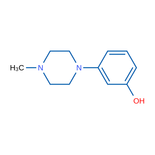 3-(4-甲基哌嗪-1-基)苯酚 结构式
