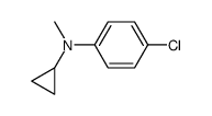 4-氯-N-环丙基-N-甲基苯胺 结构式