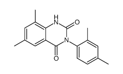 3-(2,4-二甲基苯基)-6,8-二甲基-2,4(1H,3H)-喹唑啉二酮 结构式