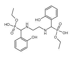Phosphonic acid, P,P'-[1,2-ethanediylbis[imino[(2-hydroxyphenyl)methylene]]]bis-, P,P'-diethyl ester 结构式