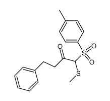 1-[(4-甲基苯基)磺酰基]-1-(甲硫基)-4-苯基-2-丁酮 结构式