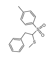 1-甲基-4-[[1-(甲硫基)-2-苯基乙基]磺酰基]苯 结构式