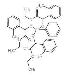 3,5,8-Trioxa-4-siladecanoic acid, 2,6-bis(2-methylphenyl)-4-(2-ethoxy- 1-(2-methylphenyl)-2-oxoethoxy)-7-oxo-4-phenyl-, ethyl ester 结构式
