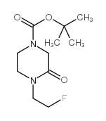 1-(2'-FLUORO)ETHYL-4-(TERT-BUTYLOXYCARBONYL)PIPERAZIN-2-ONE 结构式