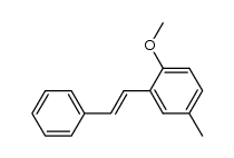 (E)-1-甲氧基-4-甲基-2-(2-苯乙烯基)苯 结构式
