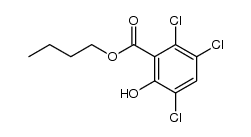 2,3,5-三氯-6-羟基苯甲酸丁酯 结构式