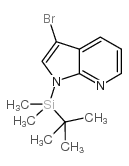 1H-Pyrrolo[2,3-b]pyridine, 3-bromo-1-[(1,1-dimethylethyl)dimethylsilyl]- 结构式
