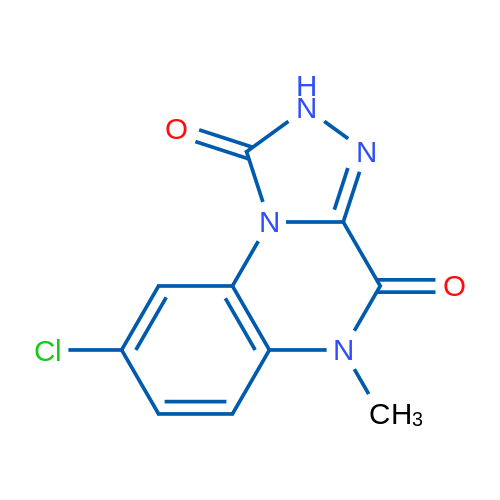 8-氯-5-甲基-[1,2,4]三唑并[4,3-a]喹喔啉-1,4(2H,5H)-二酮 结构式
