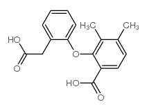 2-(2-羧基甲基苯氧基)-3,4-二甲基苯甲酸 结构式