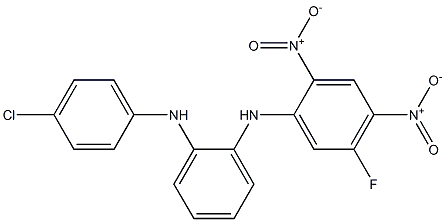 N1-(4-氯苯基)-N2-(5-氟-2,4-二硝基苯基)苯-1,2-二胺 结构式