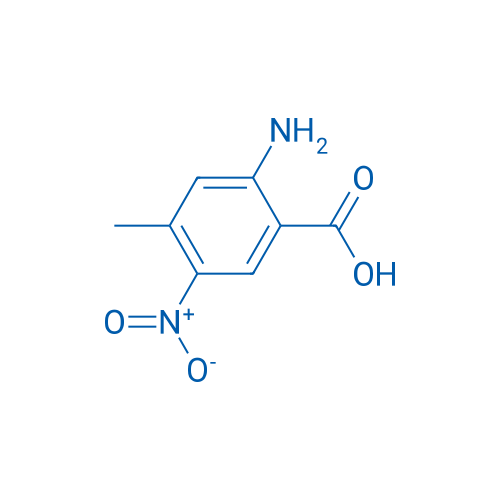 2-氨基-4-甲基-5-硝基苯甲酸 结构式