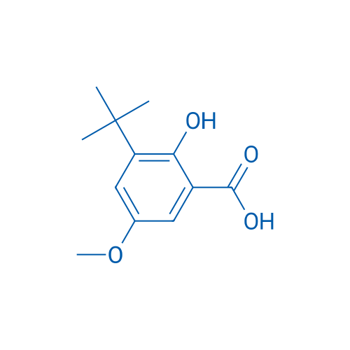 3-(叔丁基)-2-羟基-5-甲氧基苯甲酸 结构式