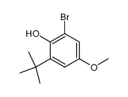 2-溴-6-叔丁基-4-甲氧基苯酚 结构式