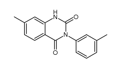7-甲基-3-(3-甲基苯基)-2,4(1H,3H)-喹唑啉二酮 结构式